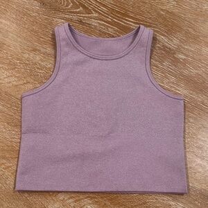 NWOT Women's Light Purple High Neck Cropped Athletic Top
